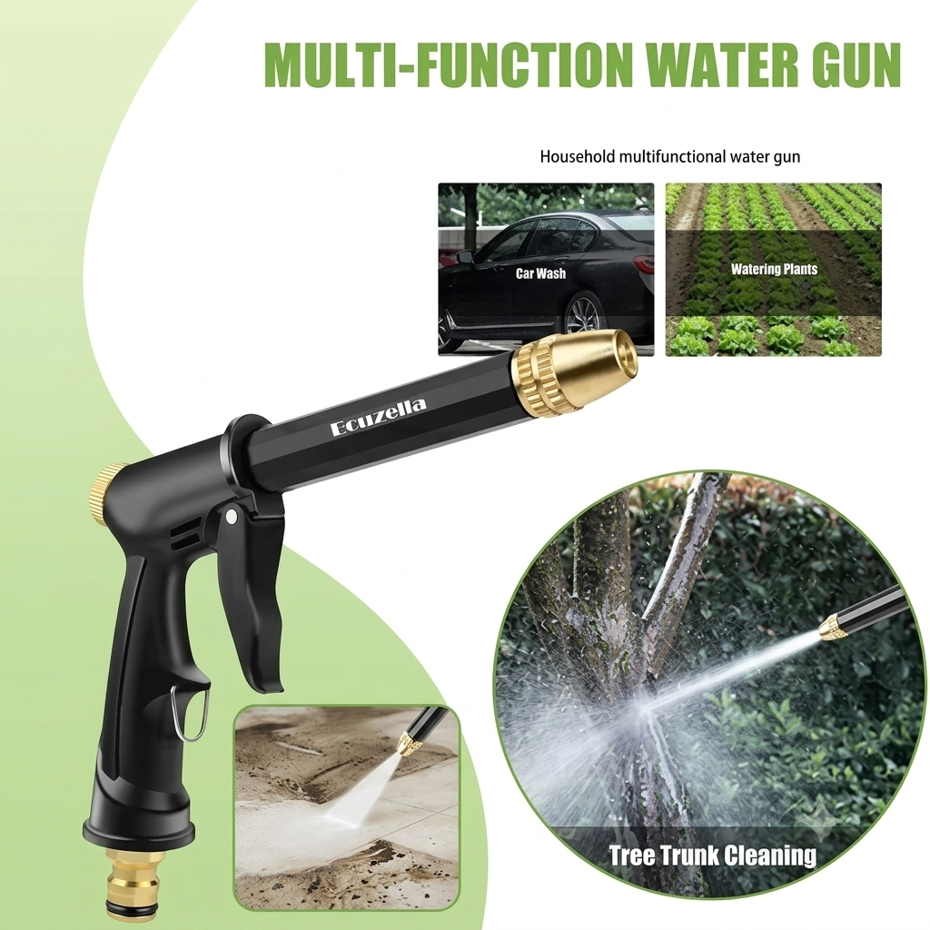 Adjustable Nozzle Hose Sprayer for Car Wash & Household Cleaning