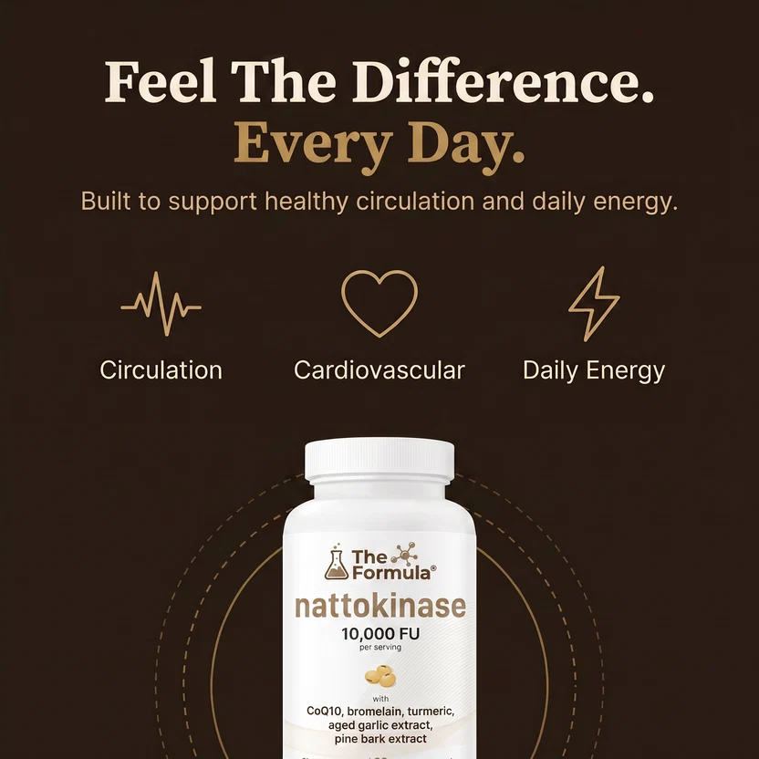 Nattokinase 10,000 FU Supplement – Vegetarian Capsules with CoQ10 & Turmeric for Daily Wellness