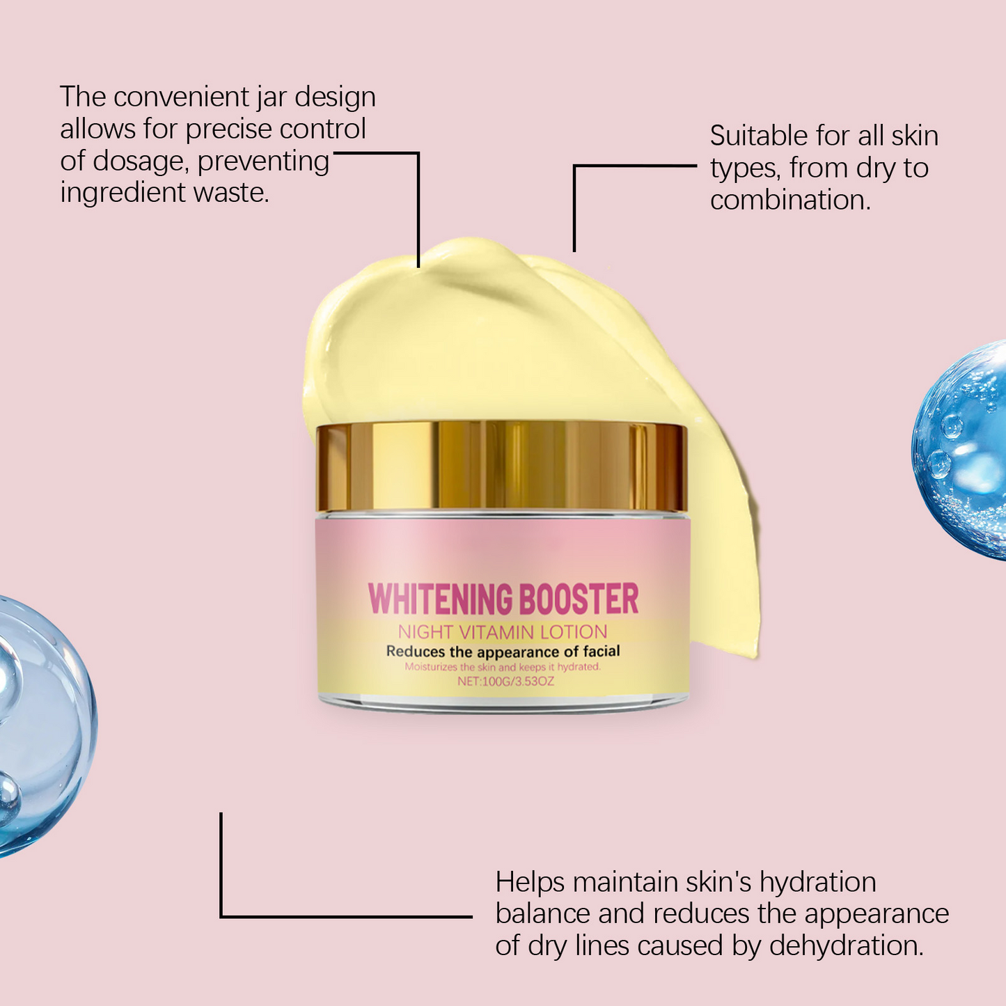 Night Whitening Vitamin Lotion – Niacinamide Body Moisturizer for Brightening & Even Skin Tone Care