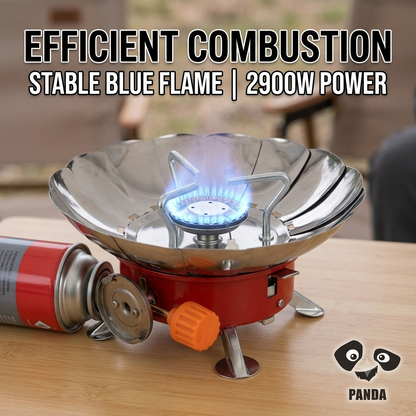 Collapsible Lotus Gas Burner for Outdoor Cooking & Backpacking