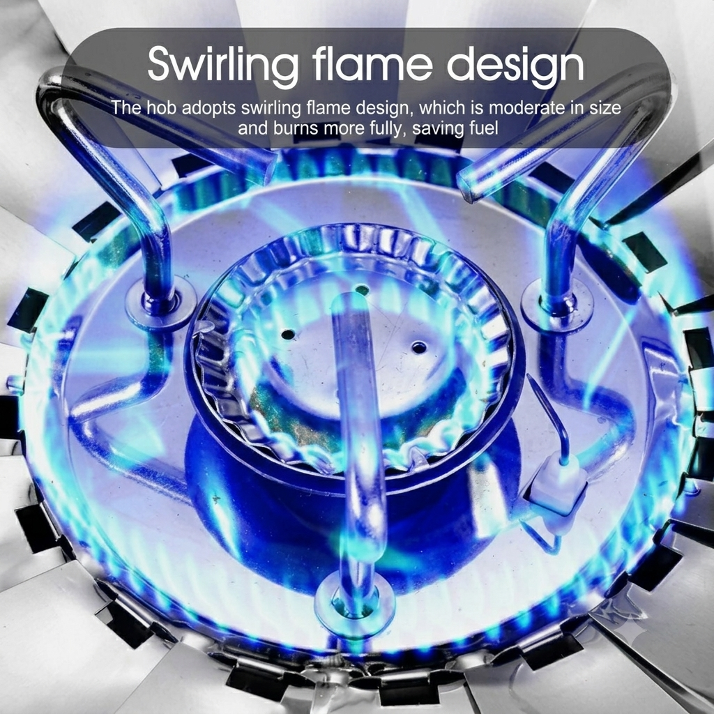 Collapsible Lotus Gas Burner for Outdoor Cooking & Backpacking