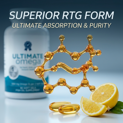 Ultimate Omega Fish Oil – 1280mg High-Potency Omega-3 Softgels (60 Count)