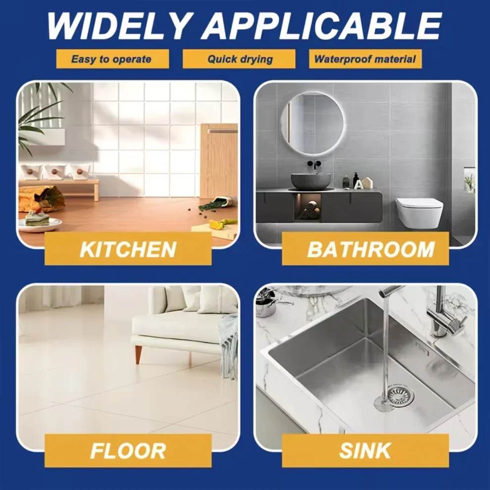 Waterproof White Tile Gap Sealant for Bathroom & Home Repairs