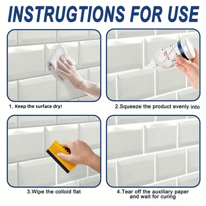 Waterproof White Tile Gap Sealant for Bathroom & Home Repairs