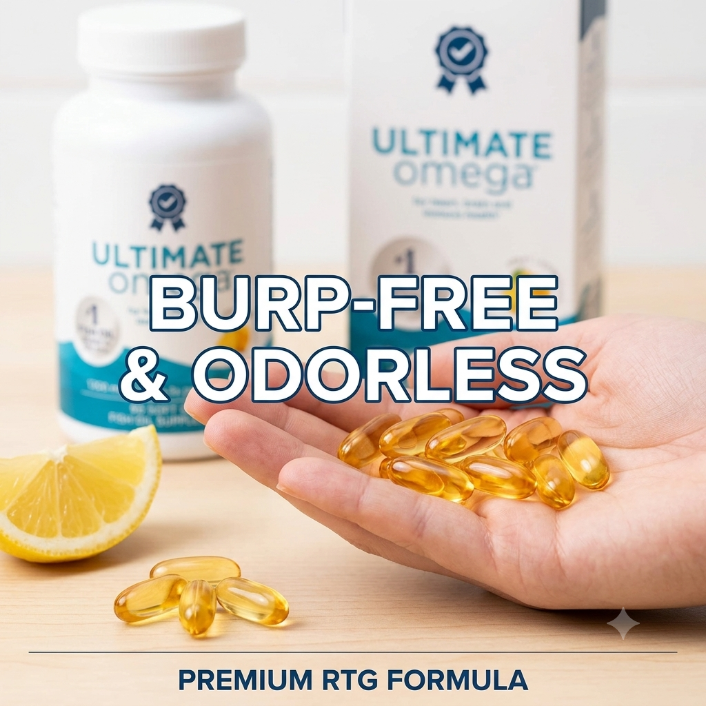 Ultimate Omega Fish Oil – 1280mg High-Potency Omega-3 Softgels (60 Count)