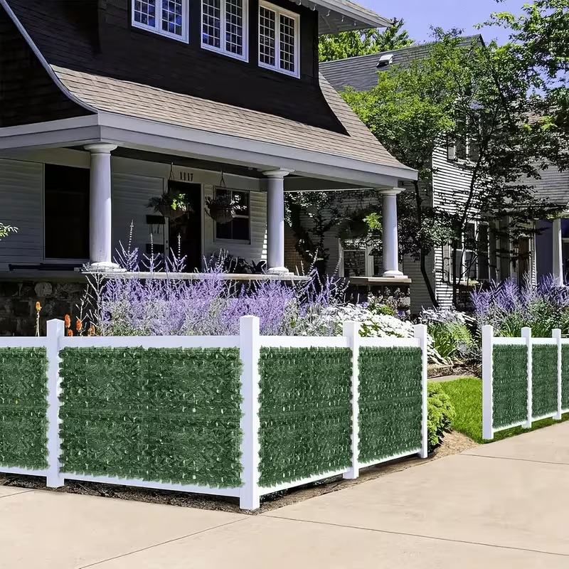 Artificial Greenery Fence Decorative Faux Plant for Balcony, Terrace & Yard