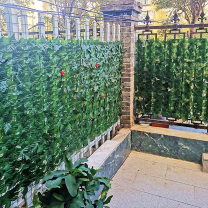 Artificial Greenery Fence Decorative Faux Plant for Balcony, Terrace & Yard