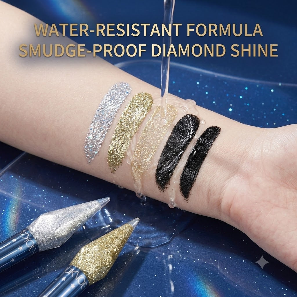 Liquid Glitter Eyeshadow & Eyeliner Kit Diamond-Shine Eye Makeup