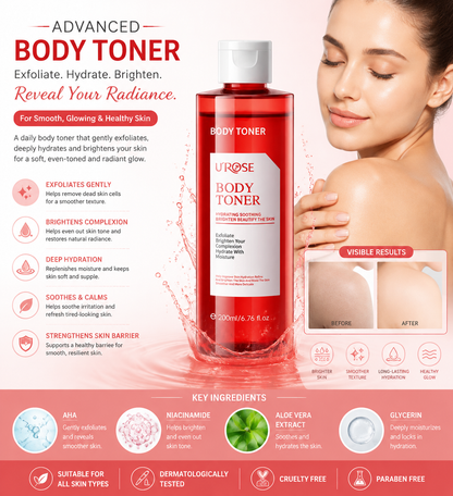 Advanced Exfoliating Body Toner for Smooth Glowing Skin