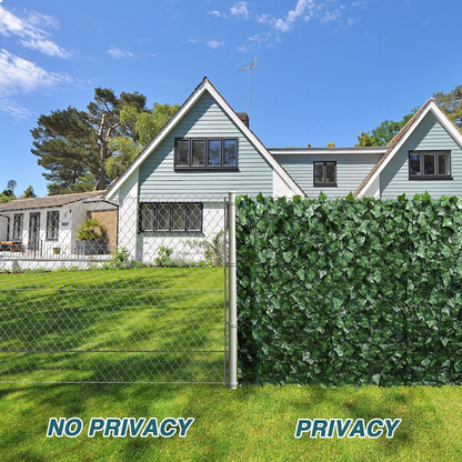 Artificial Greenery Fence Decorative Faux Plant for Balcony, Terrace & Yard